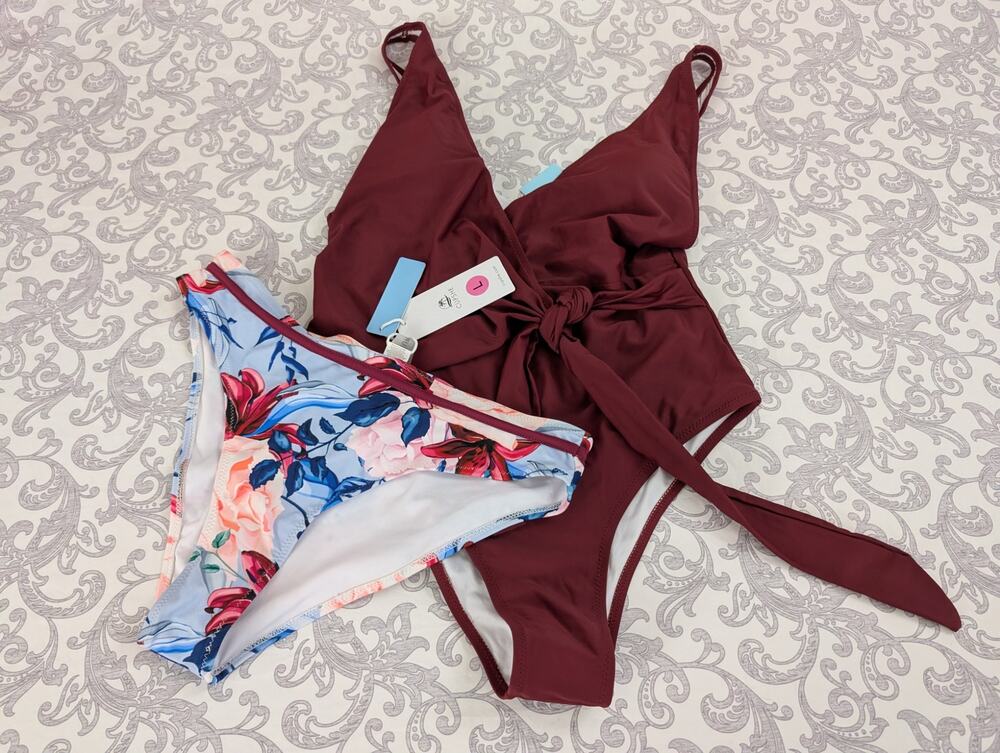 nwt cupshe bathing suit and bikini bottom
